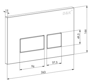 Клавиша смыва DQ Berlin DB1439016 Белая